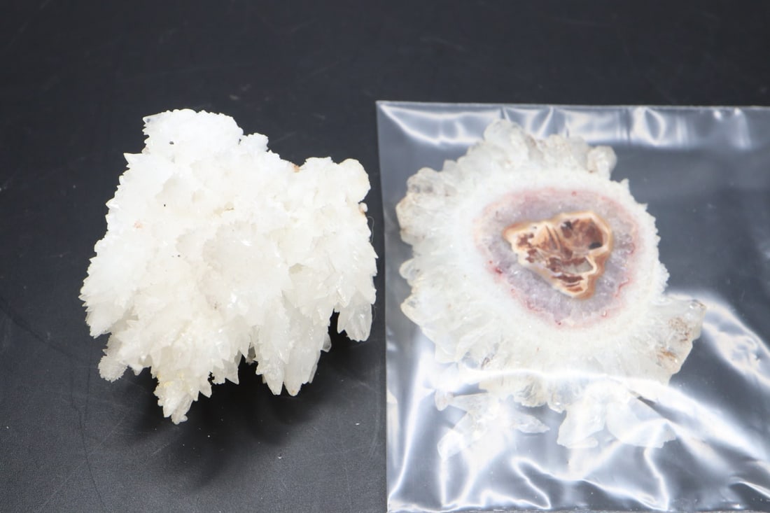 TWO MINERAL SPECIMENS, SPARKLY
