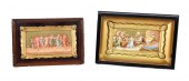 TWO MINI GOLD LEAF PRINTS IN S
