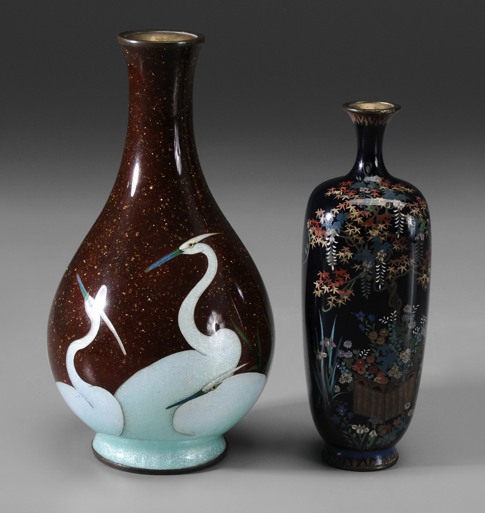 Two Miniatuare Cloisonne Vases