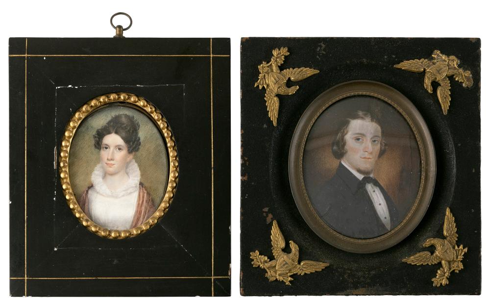 TWO MINIATURE BUST PORTRAITS