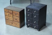 TWO MINIATURE CHEST OF DRAWERS