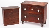 TWO MINIATURE DRESSERS IN CHER