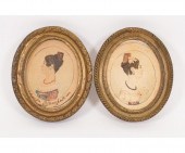 Two miniature early oval water