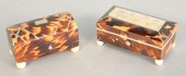 TWO MINIATURE GEORGIAN CASKET