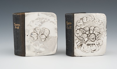 Two Miniature Hymnals with Sterling