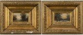 TWO MINIATURE LANDSCAPES, OIL
