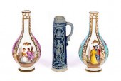 TWO MINIATURE MEISSEN CABINET