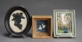 TWO MINIATURE OIL PAINTINGS AN
