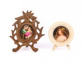 TWO MINIATURE PAINTINGS ON POR
