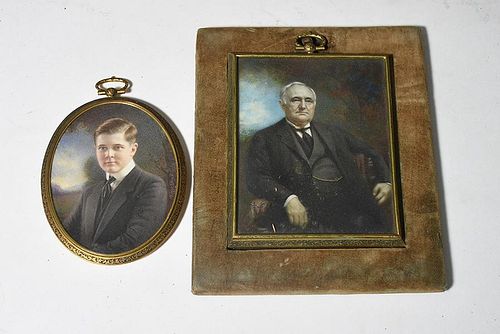 TWO MINIATURE PAINTINGSTwo