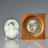 TWO MINIATURE PAINTINGSTwo min