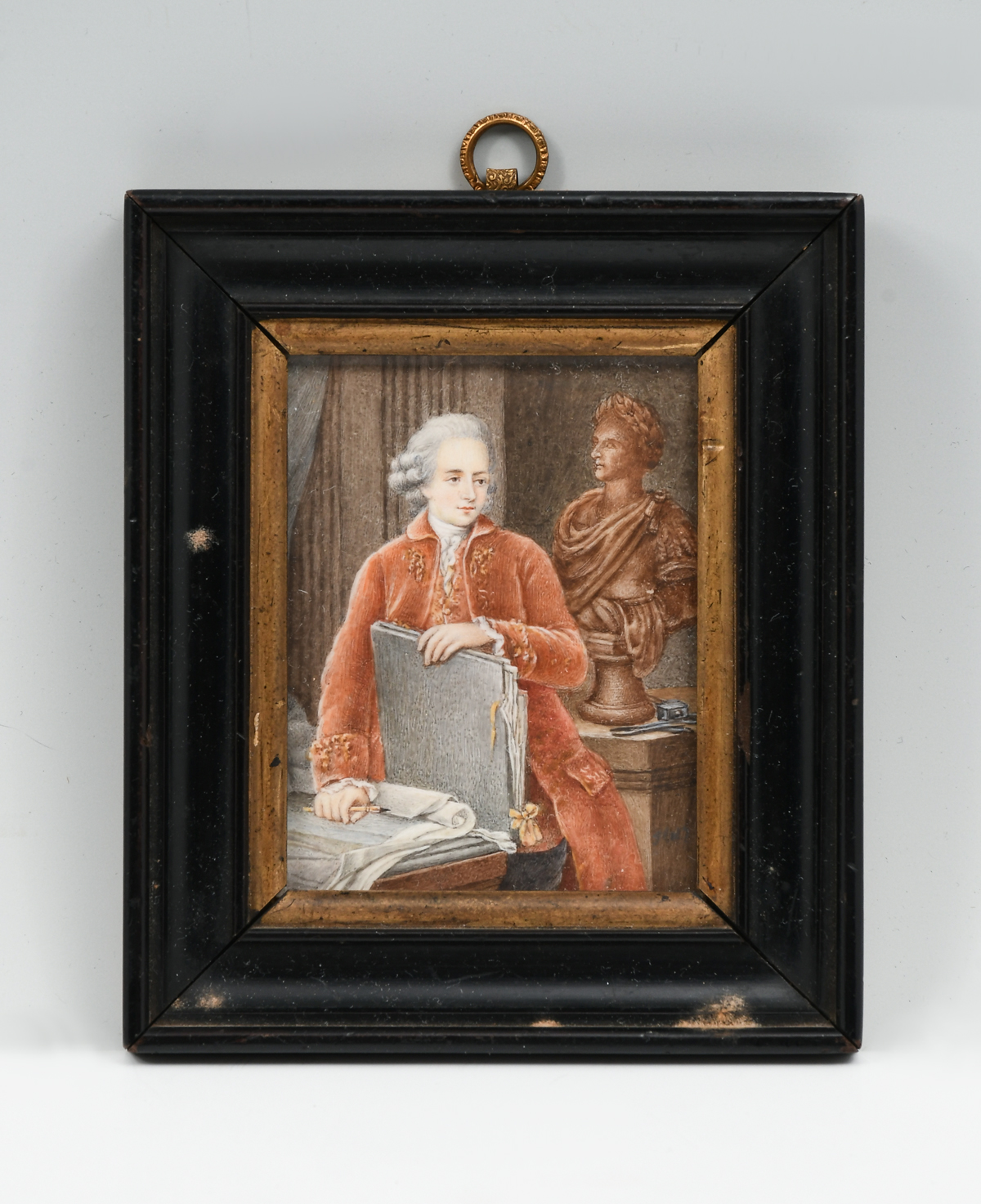 TWO MINIATURE PORTRAIT PAINTINGS: