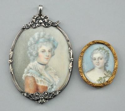 Two Miniature Portrait Paintings