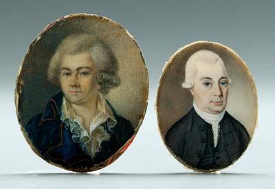 Two miniature portraits: