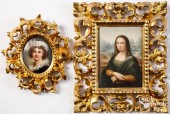 TWO MINIATURE PORTRAITS ON POR