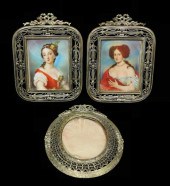 TWO MINIATURE PORTRAITS ON POS