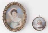 TWO MINIATURE PORTRAITS SECOND