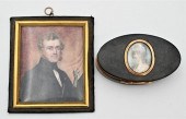 TWO MINIATURE PORTRAITS TO INC