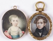 TWO MINIATURE PORTRAITSTwo min