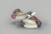 TWO MINIATURE PREENING WATERFO