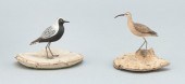TWO MINIATURE SHOREBIRD CARVIN