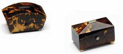 Two miniature tortoiseshell trinket