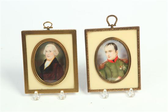 TWO MINIATURES ON IVORY. 