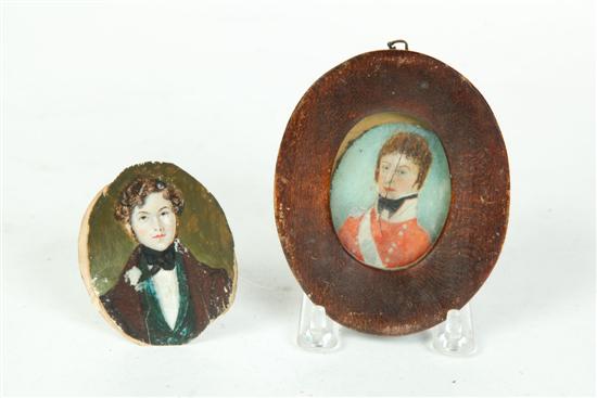 TWO MINIATURES ON IVORY. 
