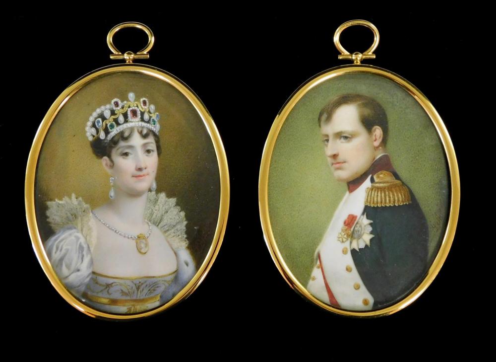 TWO MINIATURES ON IVORY: