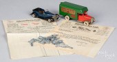 TWO MINIC TRI-ANG WIND-UP VEHI