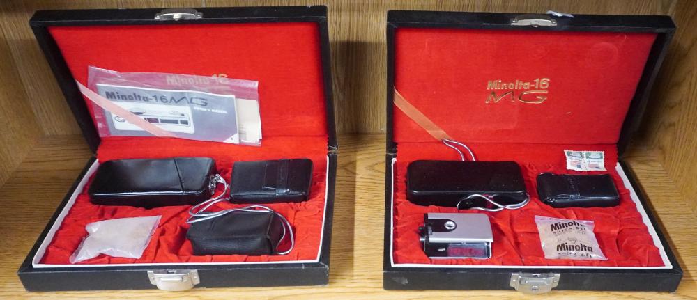 TWO MINOLTA-16 MG CAMERAS IN