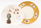Two Minton plates, one dated 1