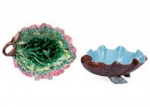 TWO MINTON-STYLE MAJOLICA DISH