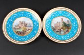 TWO MINTONS CABINET PLATESTWO