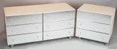 TWO MIRROR FRONTED CHESTS OF D