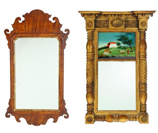 TWO MIRRORS.  Scroll mirror 