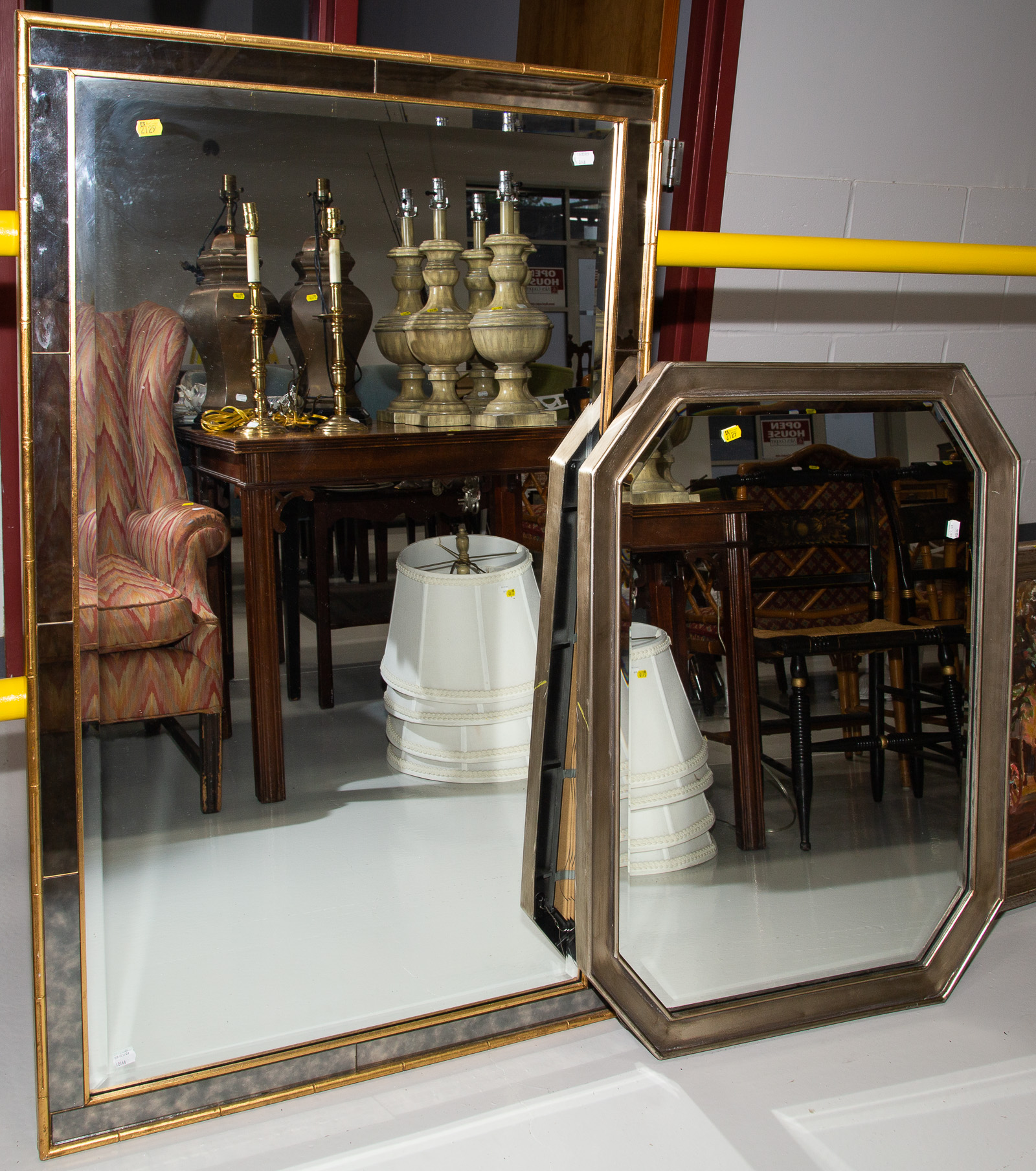 TWO MIRRORS Smaller measures 36 1/4