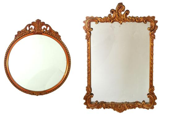 TWO MIRRORS. Twentieth century 