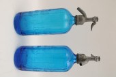TWO MISC. FRENCH SELTZER BLUE