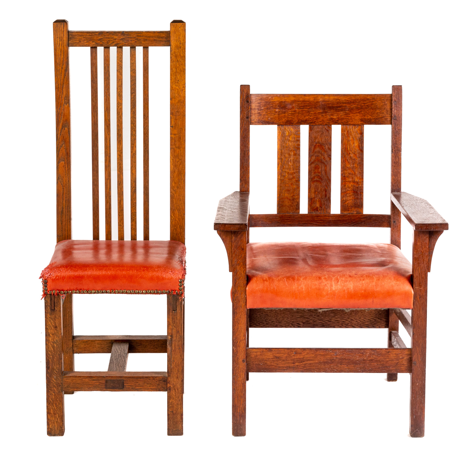 TWO MISSION OAK ARTS & CRAFTS