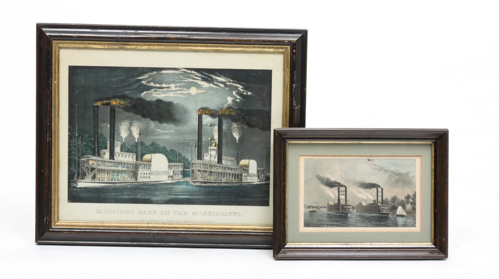 TWO MISSISSIPPI RIVER PRINTS. Third