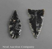 Two Mixtec Obsidian Arrowheads