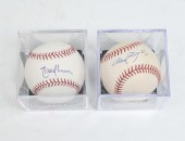 TWO MLB AUTOGRAPHED BASEBALLS