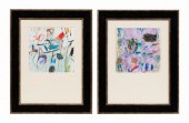 TWO MODERN ABSTRACT EXPRESSION
