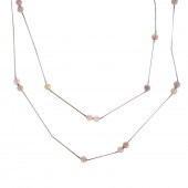 TWO MODERN JADE BEAD NECKLACES