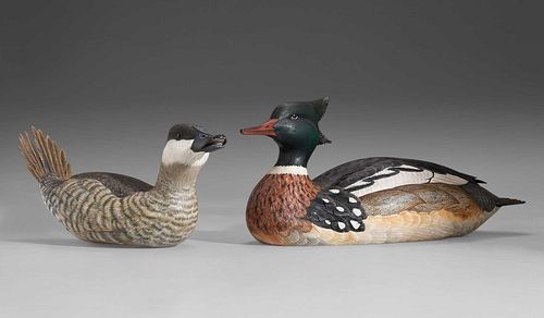 TWO MODERN SIGNED DUCK