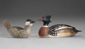TWO MODERN SIGNED DUCK CARVING