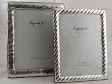 Two modern silver faced mahogany