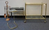 TWO MODERN TUBULAR BRASS TONE