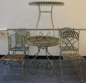 TWO MODERN VERDIGRIS WROUGHT I